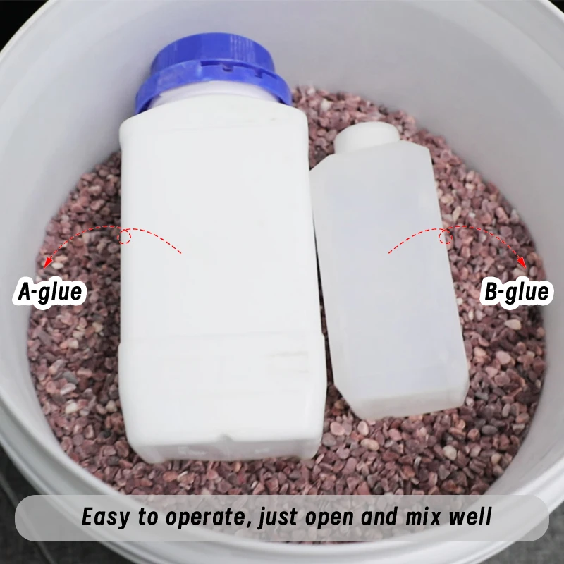Factory-Priced Resin Bound Gravel Driveway Paving Outdoor Natural Stone Pebble Stone Floor with Permeable Epoxy Surface
