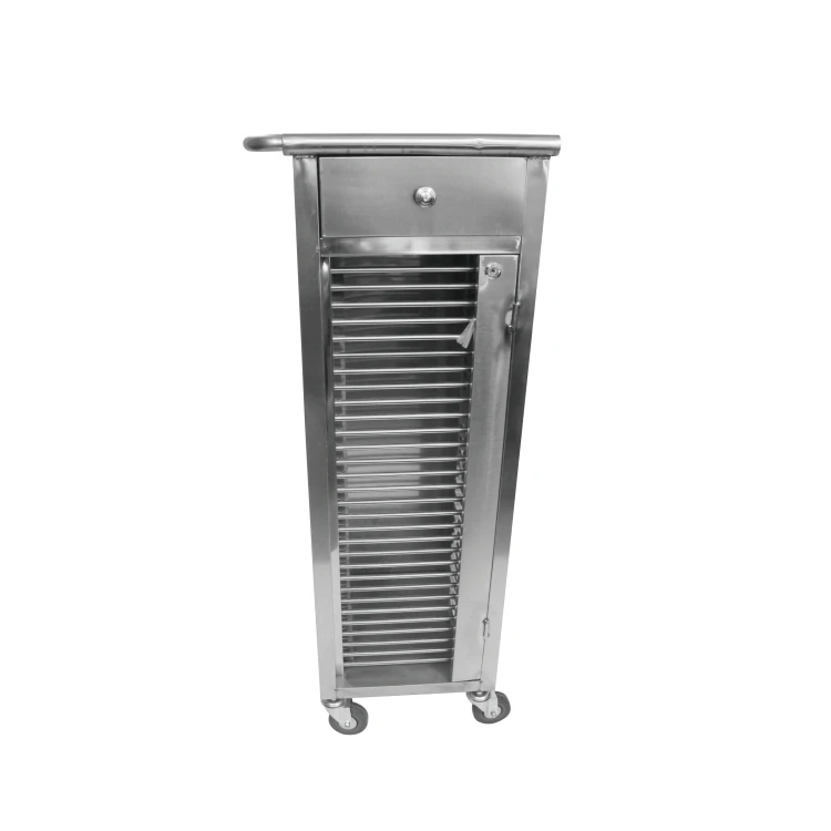 Stainless steel hospital cabinet medical cabinet Hospital Furniture Patient Record File Trolley medical recorder cabinet