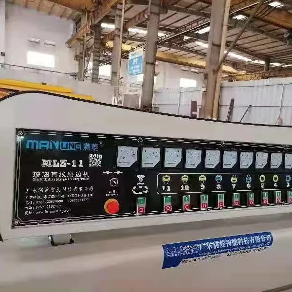 Guangdong Manling MLZ 11 Motor Glass Edging Machine Automatic 45 arris degree Polishing Grinding Equipment for glass company
