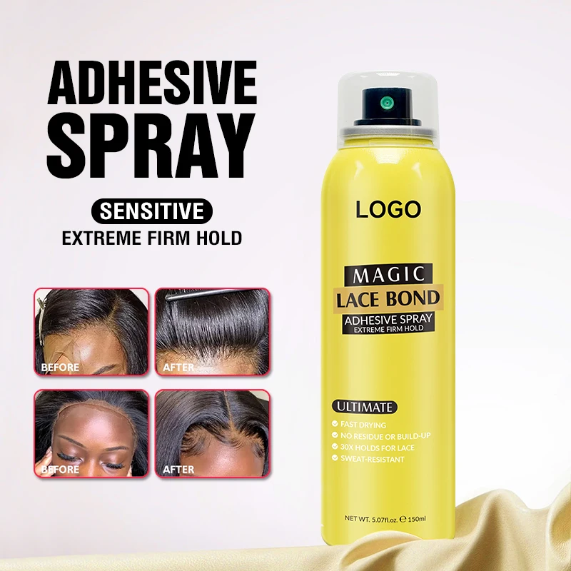 Custom OEM Wig Melting Spray Waterproof Adhesive Wig Glueless Spray Best Lace Melting Spray For Wig Adhesive