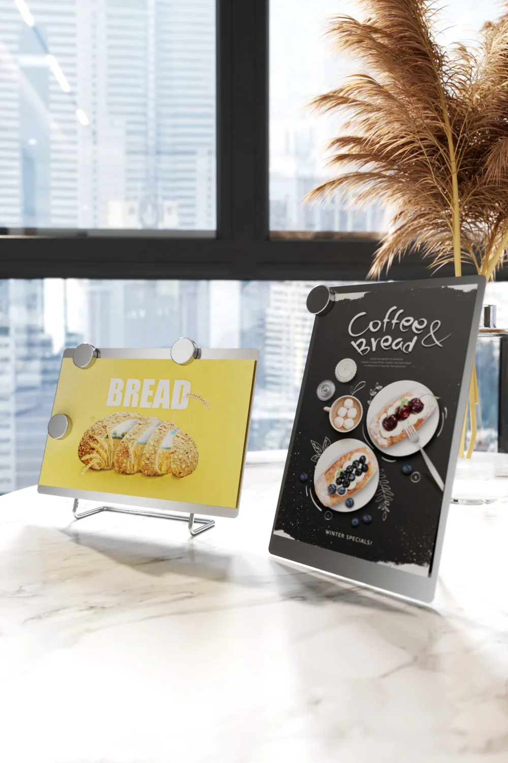 Magnetic Bulletin Board with Stand Mini Magnetic Memo Board Magnet Board Easel for Displaying Photos Notes Cards Poem Spices