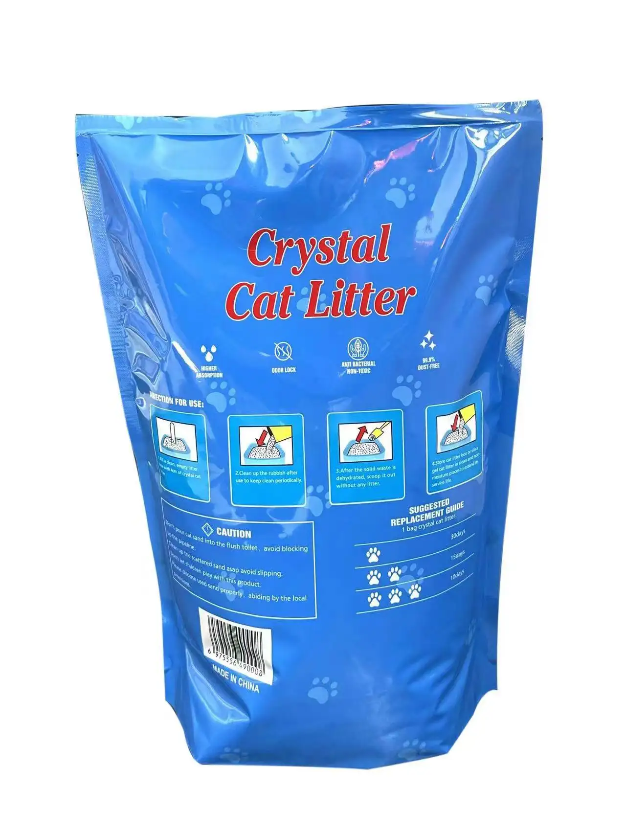 Wholesale Supplier Crystal Cat Litter Sand High Quality Cheap 3.8l 1-8mm Eco Friendly Silica Gel Cat Litter