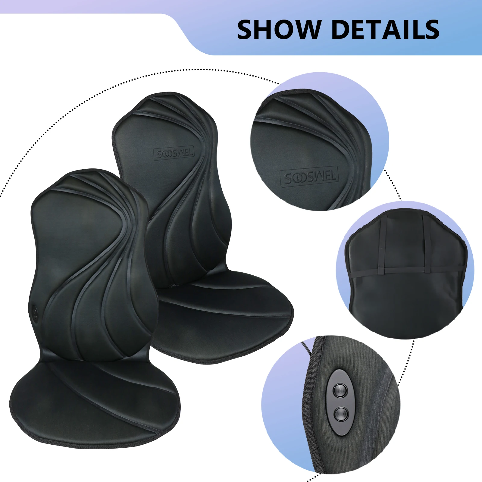 Electric massage seat cushion car home office infrared heating mat full body chair massage pad