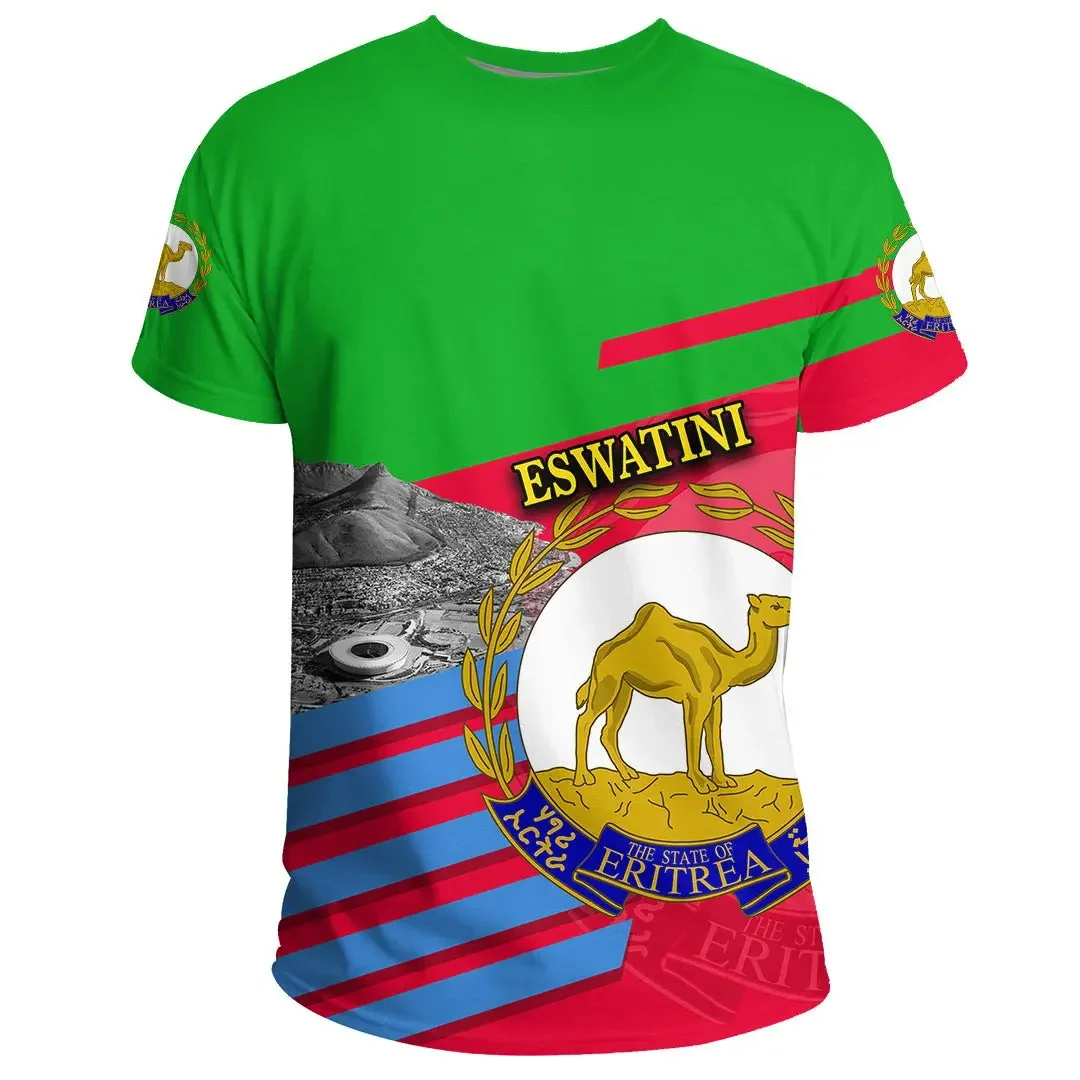 Wholesale Price Africa Zone Clothing Short Sleeve Customize Eritrea Elements Casual Wear T-Shirt Hot Sale Breathable Male Tshirt