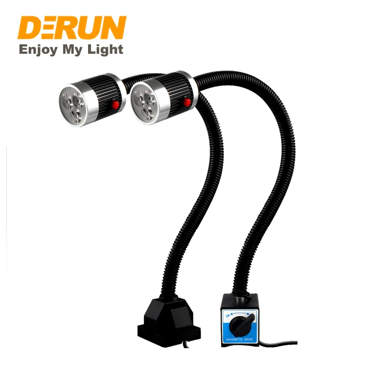 High Lumens 24V 220V Flexible Gooseneck Lamp Magnetic LED Machine Work Light For Lathe Milling Drill Press Industrial Lighting