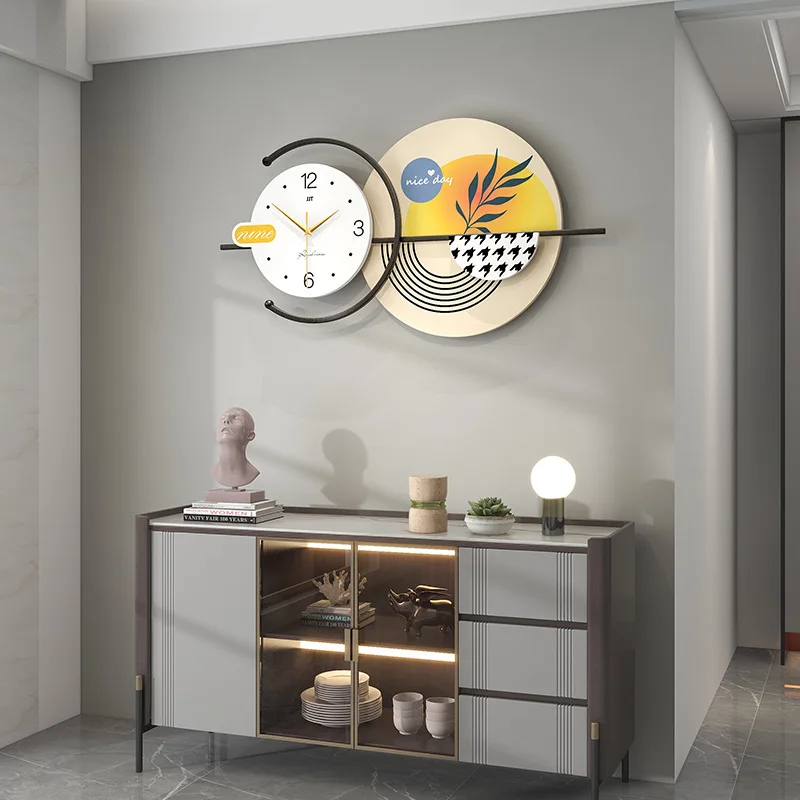 Hot Selling Modern Style Living Room Background Wall Decoration Clock Painting Creative Decorative Wall Lamp