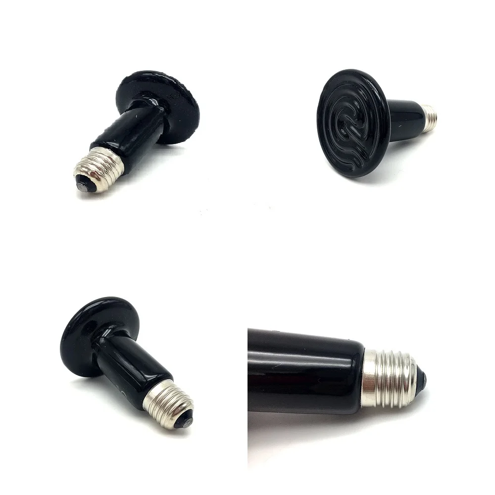 Manufacturer OEM custom logo Pet Reptile Far Infrared Ceramic Heating Lamp 110V 220V Heat Emitter Light Bulb 25W 50W 75W 100W