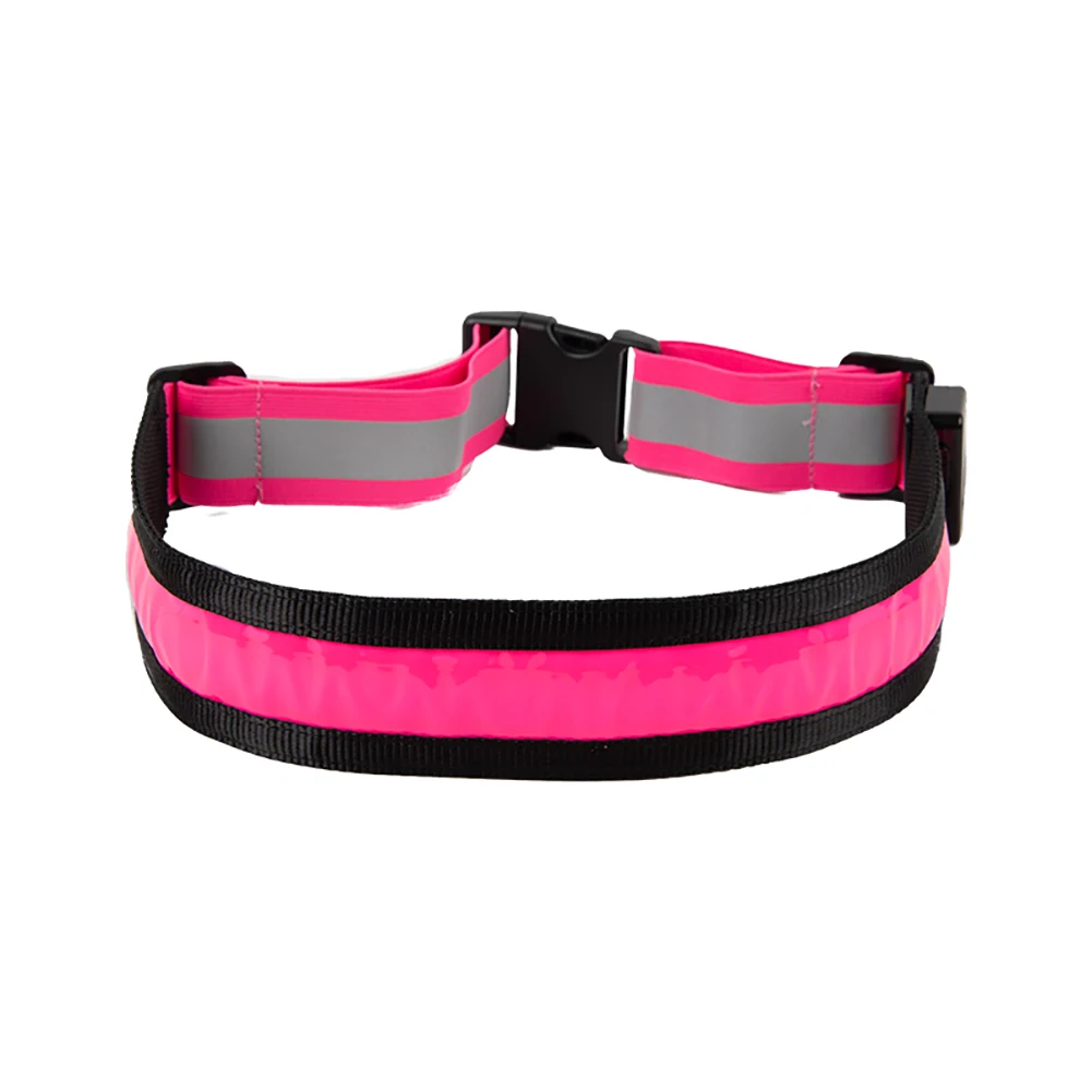 High Visibility Adjustable Flashing Reflective Elastic Vest Belt reflective band Strap LED Light Outdoor Sports Night Running