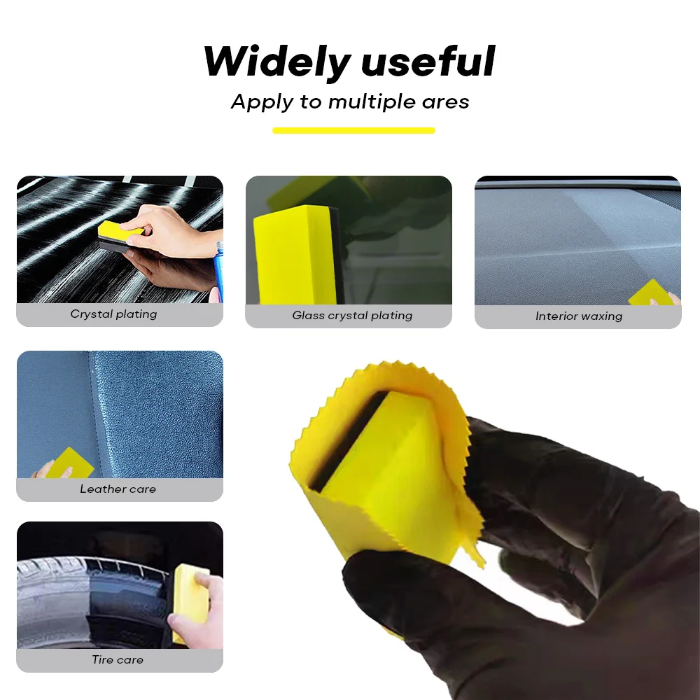 Hot Sale Foam Sponge Automobile Applicator Car Waxing Polish Cleaning Sponge crystal Nano Coating Applicator Sponge Pad For Car