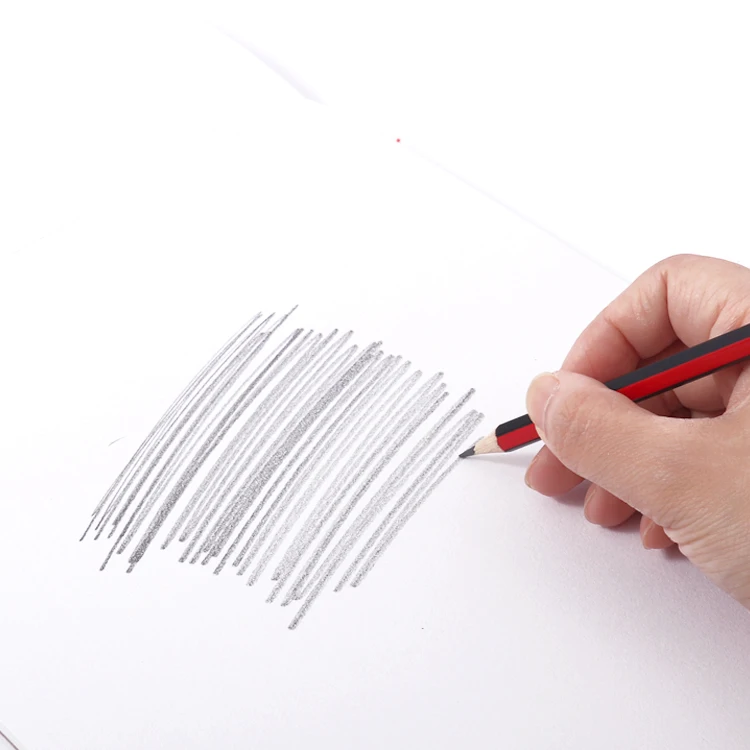 Foska Office Writing Products Cheapest Hexagonal Classic Blue & Red Surface HB Wood Pencil Set for Stationery Supplier