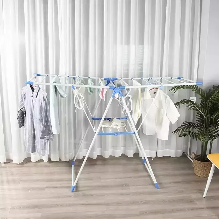 Wholesale Balcony Airfoil Folding Hanger Shoes Clothes Drying Rack
