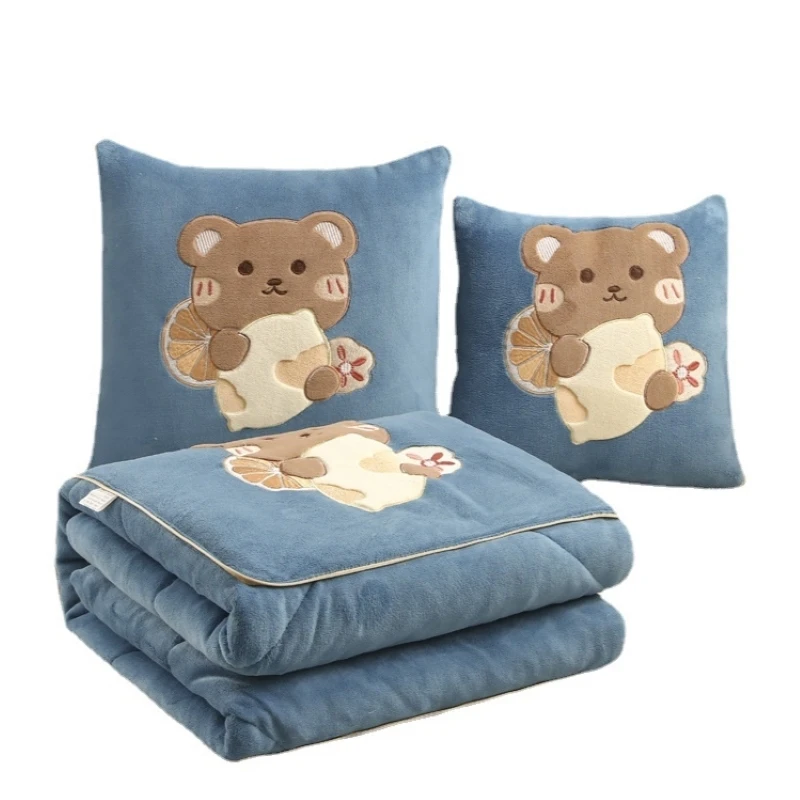 CE/ASTM 2024 Summer New Arrival Customized Plush Animal Cartoon Pillow & Blanket Stuffed Animals Toys Plushies Cute Car Cushion