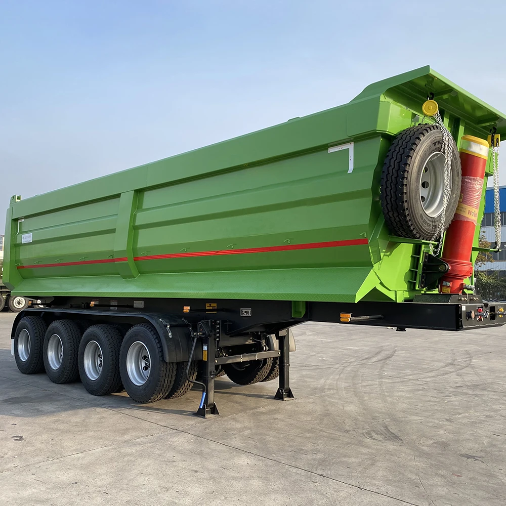 3 оси 4 Оси Гидравлический 40Ton 60ton 80ton задний Самосвал полуприцеп для продажи