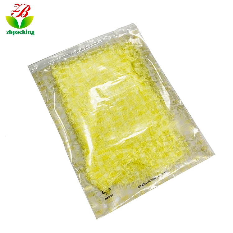 custom printed LDPE  biodegradable transparent ziplock bag for clothing