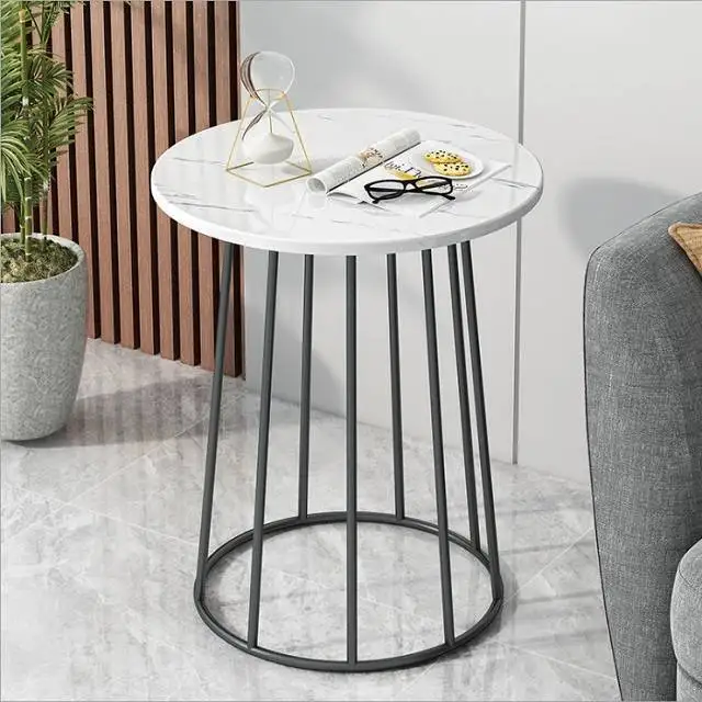  New Design Living om Furniture Luxury Glass Coffee Corner Stand Table Silver Stainless Steel Base