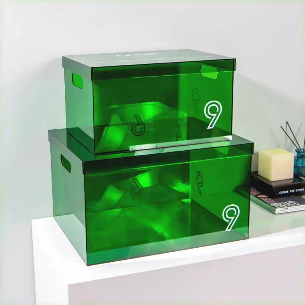 Custom Clear Acrylic Cube Box Acrylic Storage Containers Acrylic Christmas Candy Gift Box with Lid for Wedding Display Box