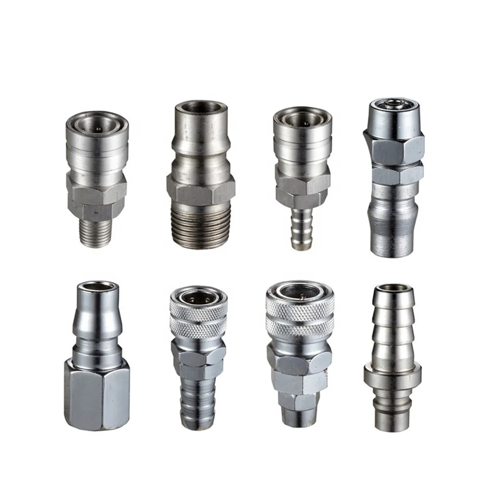 Pneumatic fittings air quick connect coupler,gas fitting tube connector steel and brass coupling