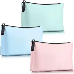 Water-resistant  PU Leather Cosmetic Pouches Toiletry Washing Bag for Women Girls