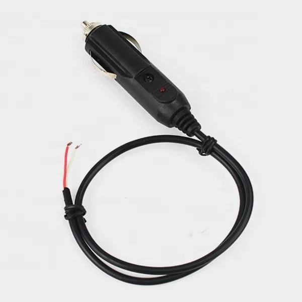 Custom 18awg 5A bare wire tinned end car cigarette lighter extension cable