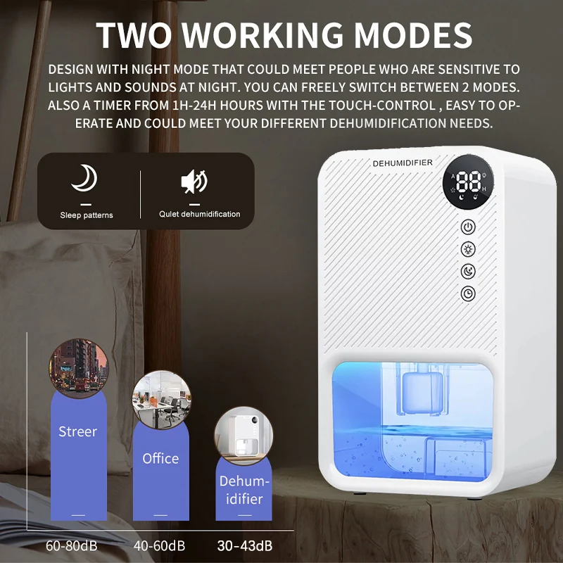 manufacture wholesale LED Display 900ML/D Small mini smart Dehumidifiers Dryer for home  with 3.8L Water tank