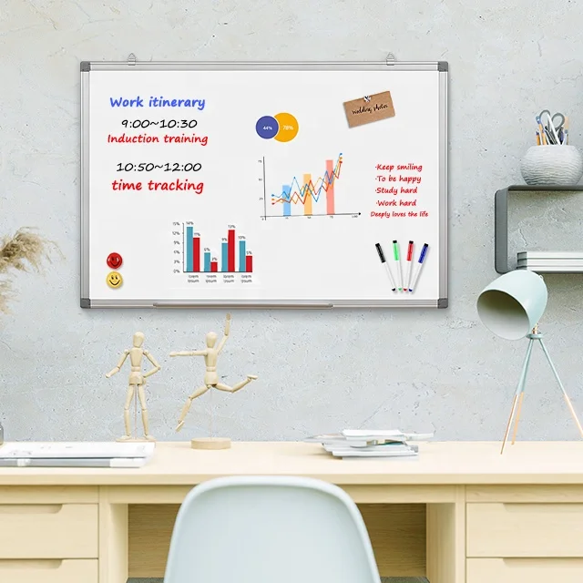 Magnetic Whiteboard 48 x 36 inch 120 x 90 cm White Writing Board