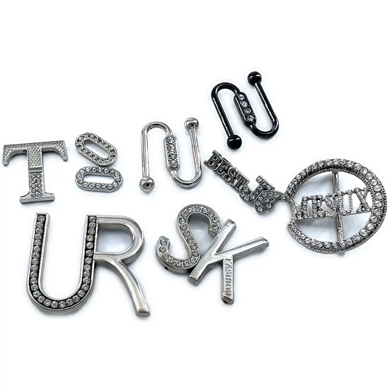 Waterproof Brand Gold White Product Clothing Tags Custom Metal Logo Garment Labels Maker For Clothes