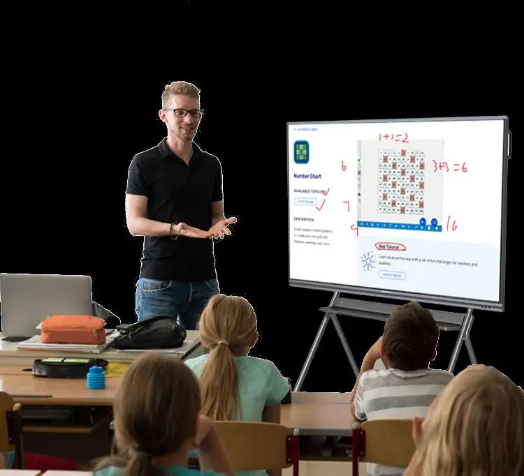 Leaderhub 86 Inch Digital Touch Screen Interactive Whiteboard Smart Board  For School Teaching