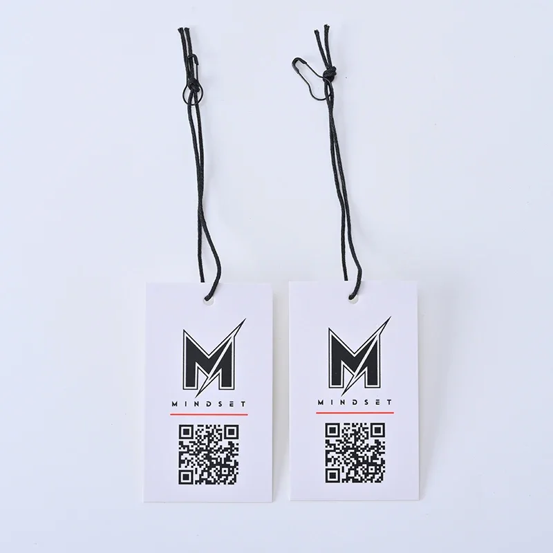 Wholesale Matte Paper Embossed Golden Stamping Logo Hang Tags Labels For Clothing Printing Swing Tag