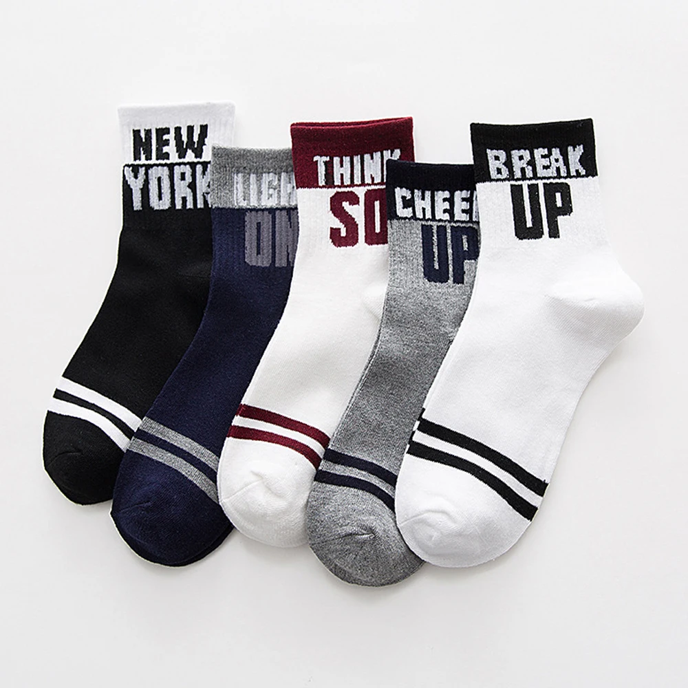  Fashion cotton calcetines dibujos animados custom tube crew designer meias ankle cartoon men