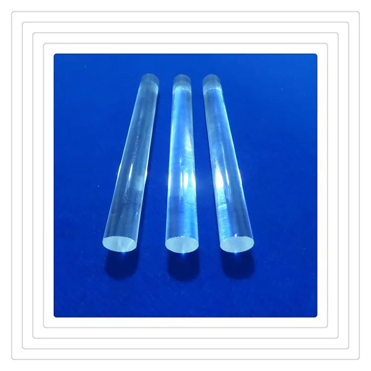 High temperature resistant transparent round optical quartz glass light guide rod