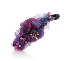 Hot sell  Fashion sweet  flower shape banana clips  beautiful Rhinestone hair ornaments banana clips  KBXJJ010