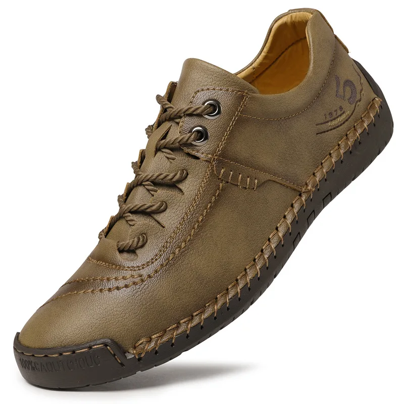Genuine Leather Men Casual Shoes Luxury Brand Mens Loafers Moccasins Breathable Slip on Black Driving