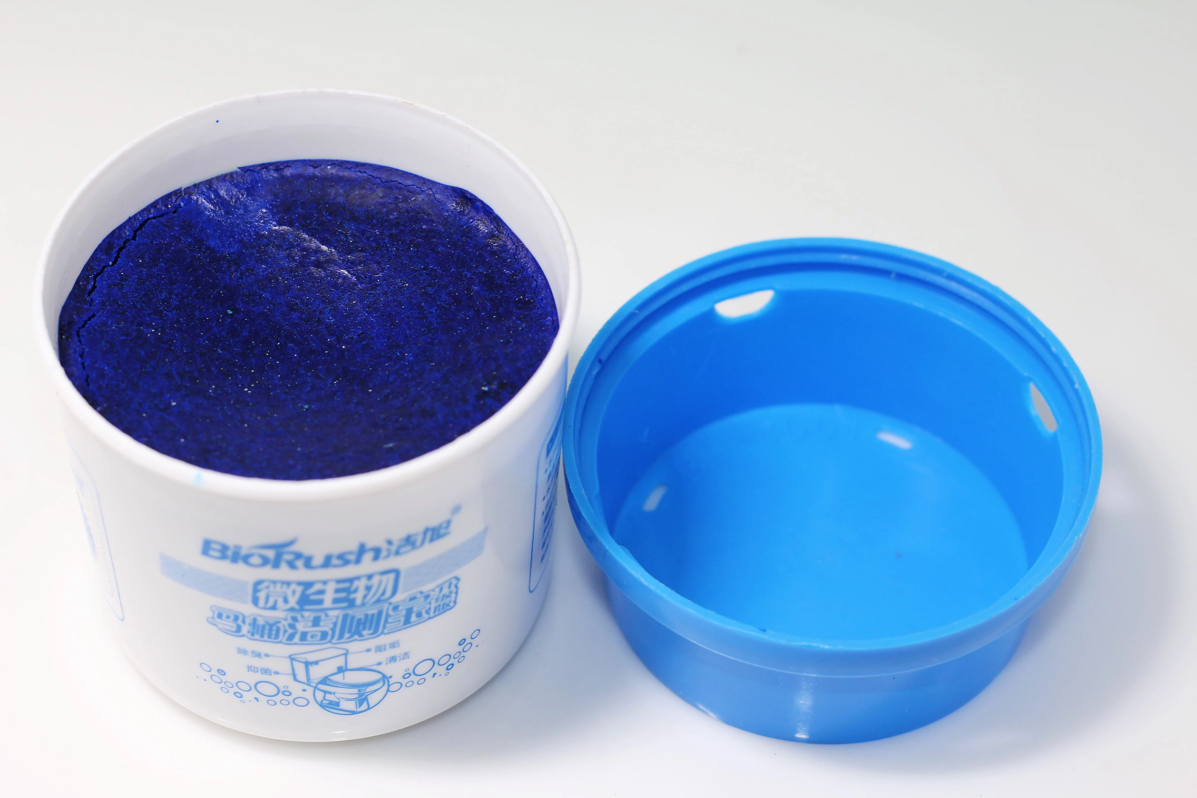 Blue Solid Toilet Bowl Bio-enzymatic Cleaner and Toilet Deodorizer in Tank Lemon Fragrance