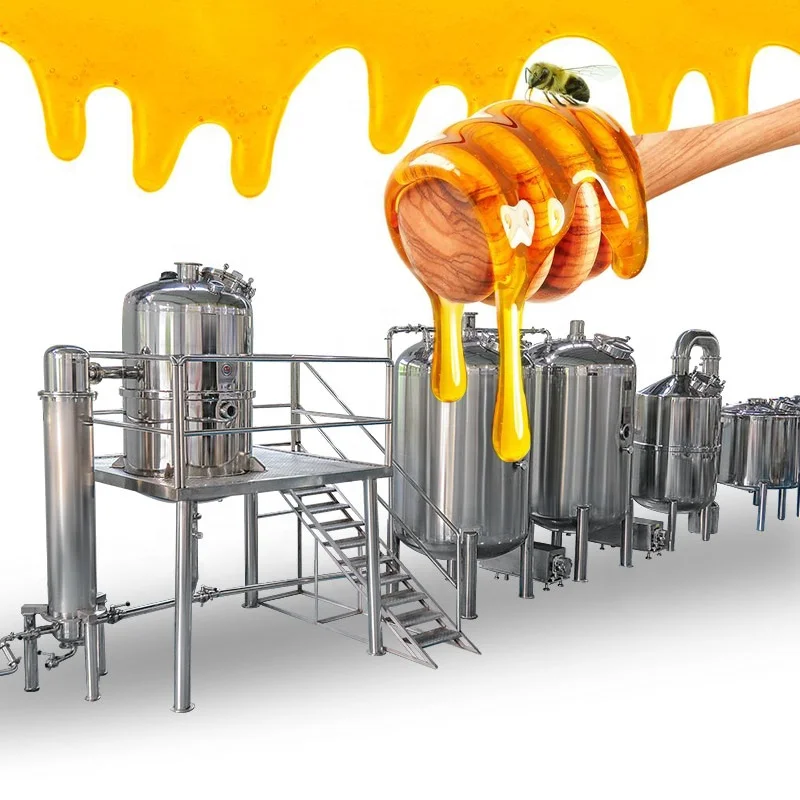 Factory directly sale 5-40T automatic honey bottle filling machine line honey abstracting processing line from A to Z