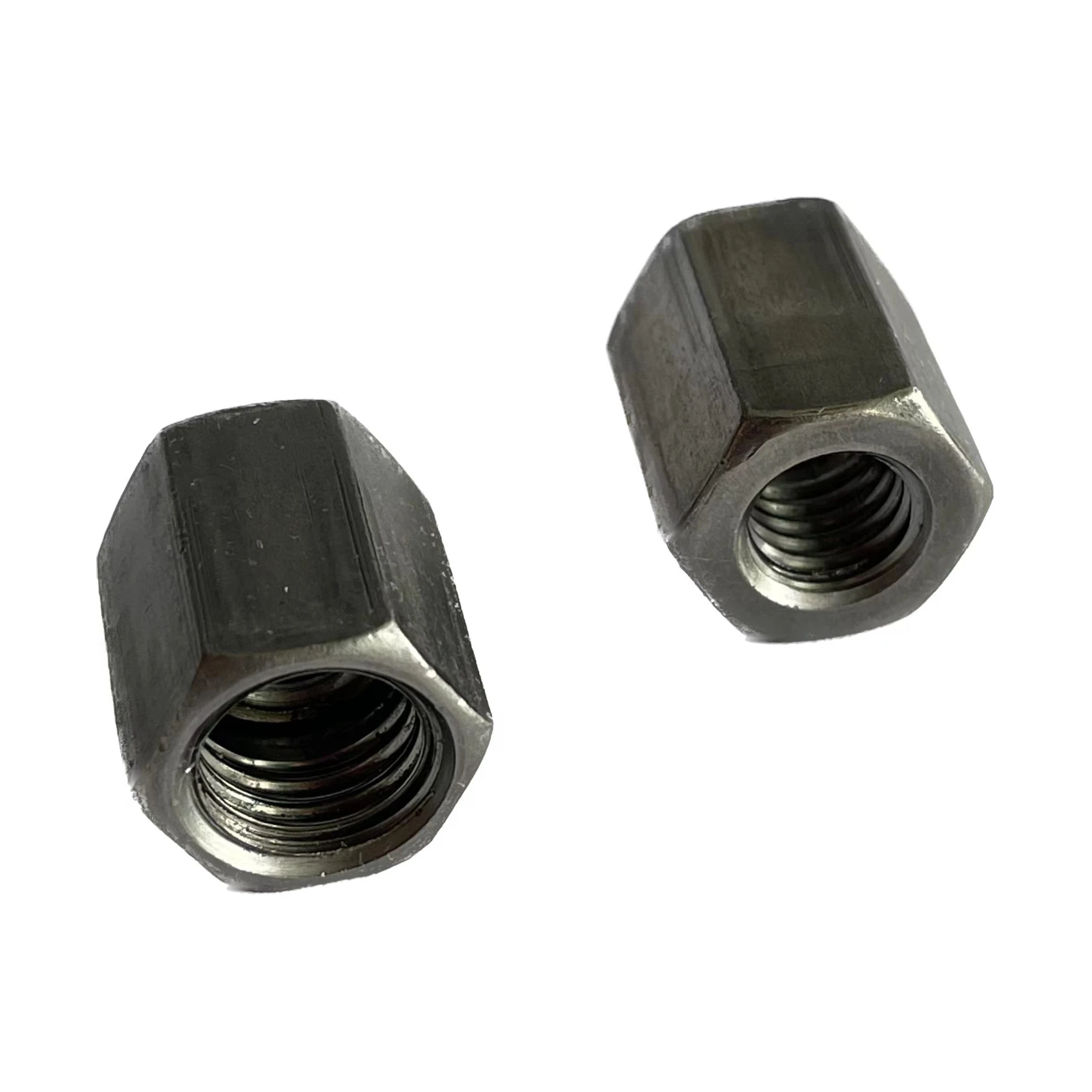 Long hexagon nut M6 M8 M10 M12 M16 steel hex coupling nut internal thread Extension nut
