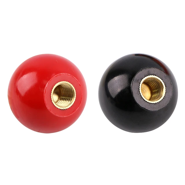 Black Phenolic Abs Plastic Bakelite Brass Coated Metal Insert Heavy Duty Outdoor Cabinet Ball Door Knob