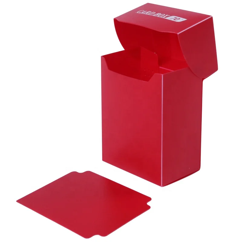 80+ Game Cards Plastic Deck Box Flip-open Design for Collectible Card Organizer in Bright Color trading card deck box