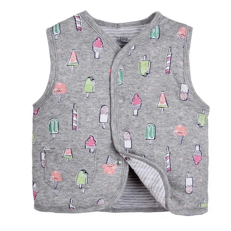 
Children Vest Outerwear Boy And Girl Winter Warm Down Coat Plus Thick Sleeveless Baby Winter Clothes 