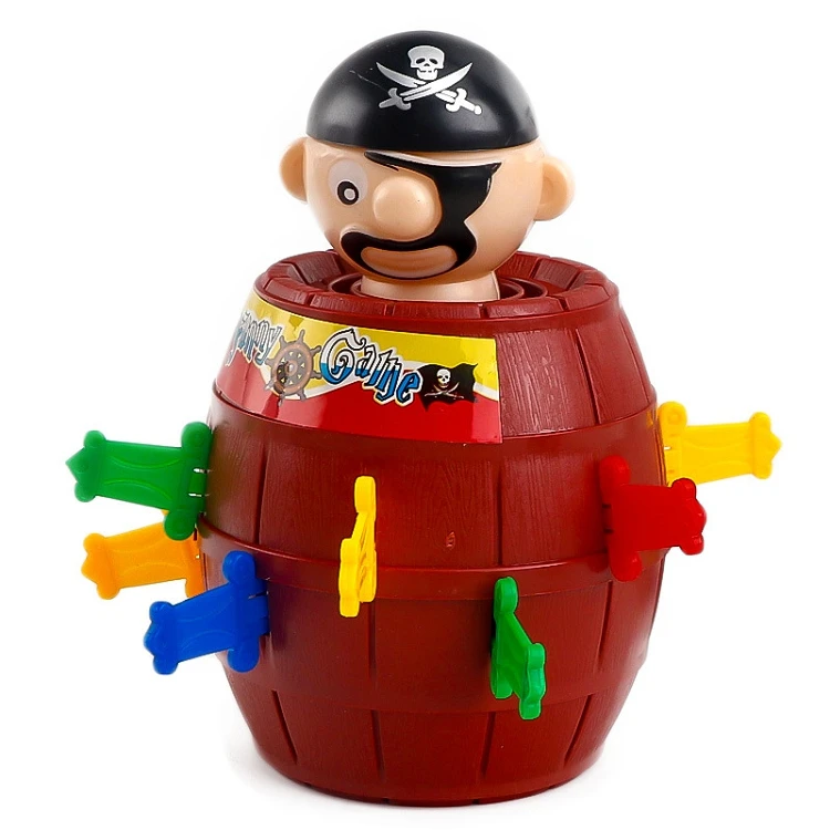 Pirate Barrel Uncle Sword Wooden 3.5*5.8*5.8CM Barrel Family Theme web celebrity Interactive Party Desktop Kids Gift boy or girl