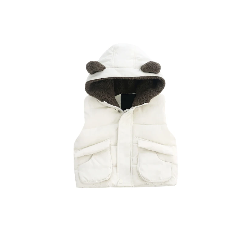 
Solid color thicken thermal winter warm 0-3-year old baby unisex vest sleeveless O-Neck wholesale baby vest 