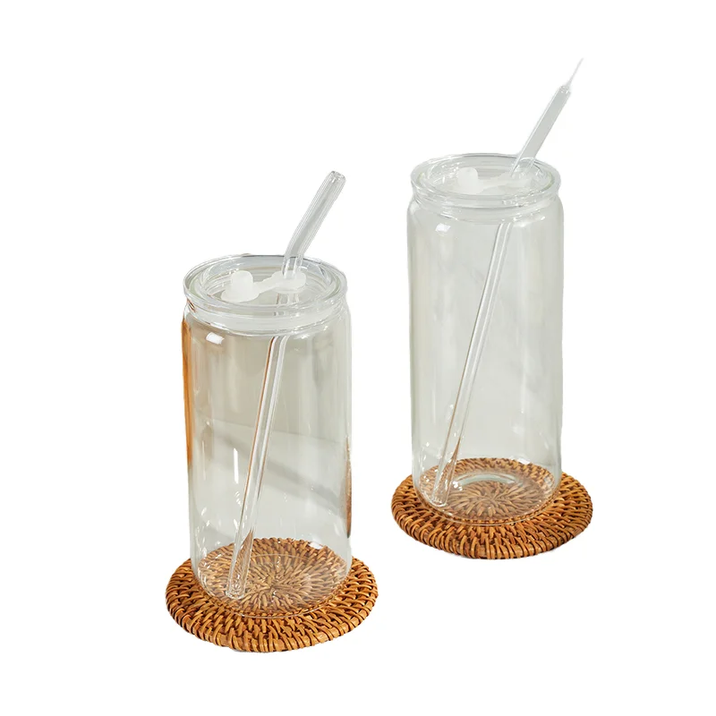 Lilac bsci sgs lfgb 530m glass cup glass tumbler beer glasses libbey glass can with a straw and lid