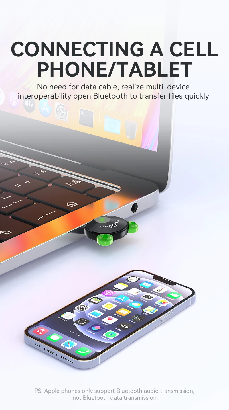 VegGieg OEM/ODM мини беспроводной адаптер компьютера Bluetooth USB 5 4 Dongle передатчик приемник аудио