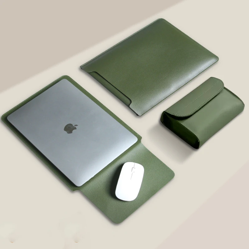 Custom 13 14 15 16Inch Thickened PU Leather Laptop Bags Protective Laptop Sleeve Case Inner Bag Notebook Computer Cover