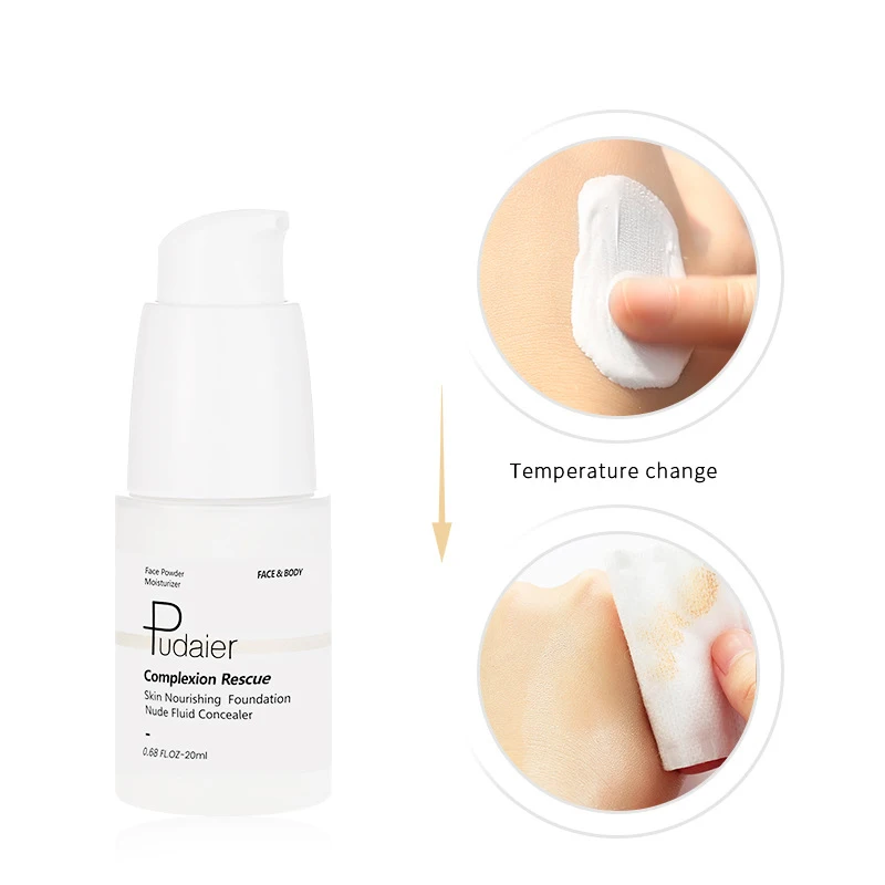 
OEM makeup private label body concealer waterproof long lasting liquid color changing foundation 