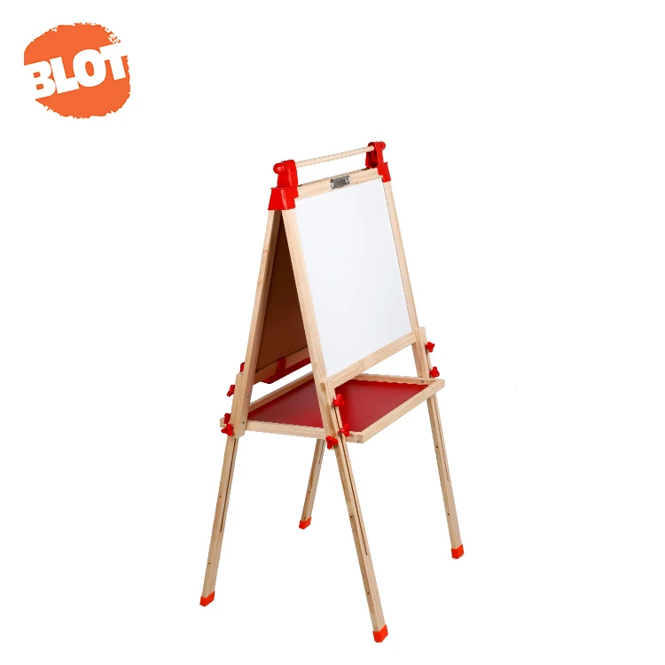 BLOT BRDC80009 Home Teaching Kids Two-sided Graffiti Drawing Board Magnetic Erasable Whiteboard  ,Art Easel With Top Paper Roll