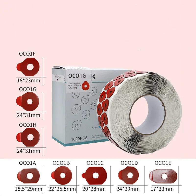 Red Eyeglasses Edging Anti Slip Glasses Double-Sided Adhesive Sticker Tape for Auto Edger Lens Processing