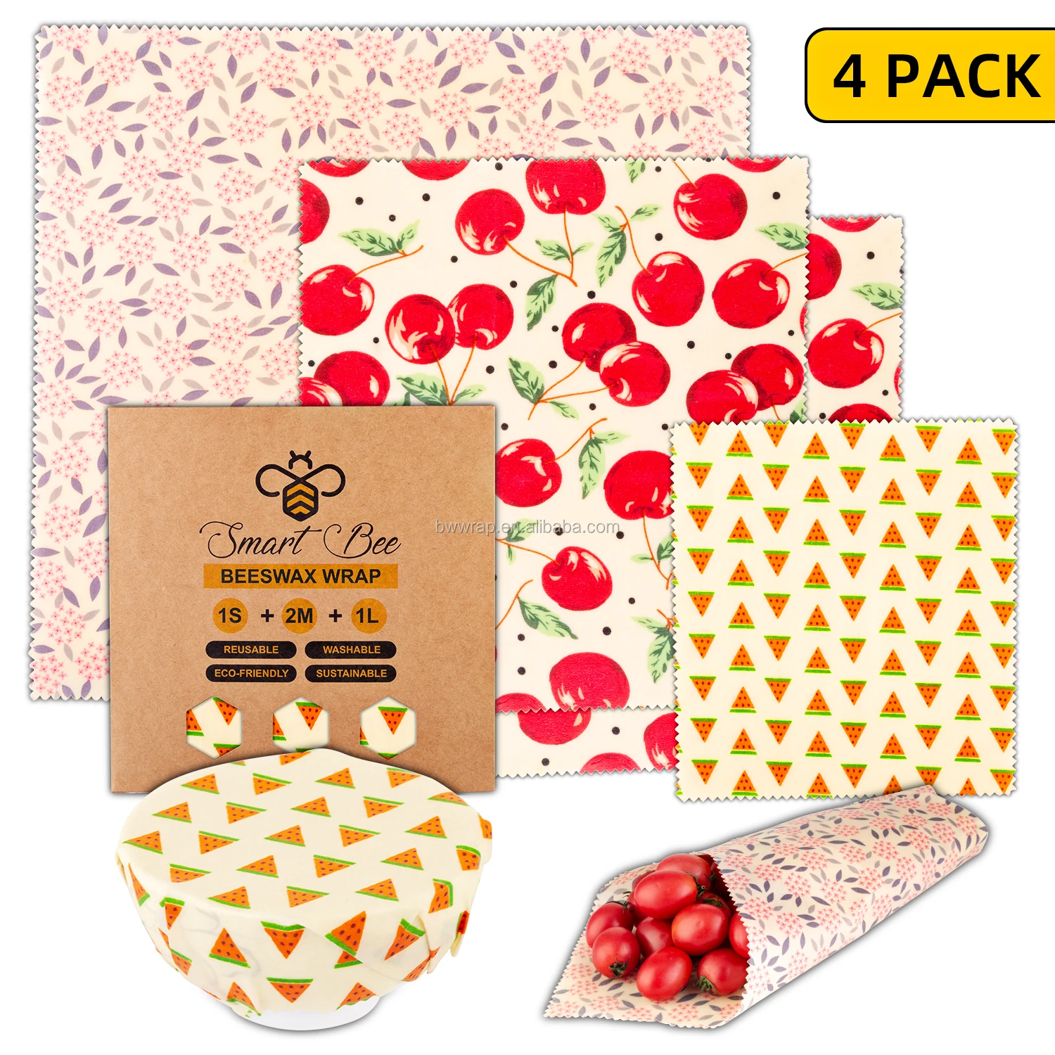 
Customize Food Wrap Food Grade Natural Organic Beeswax Food Wraps Paper Cloth Bee Wax Wrap Roll 