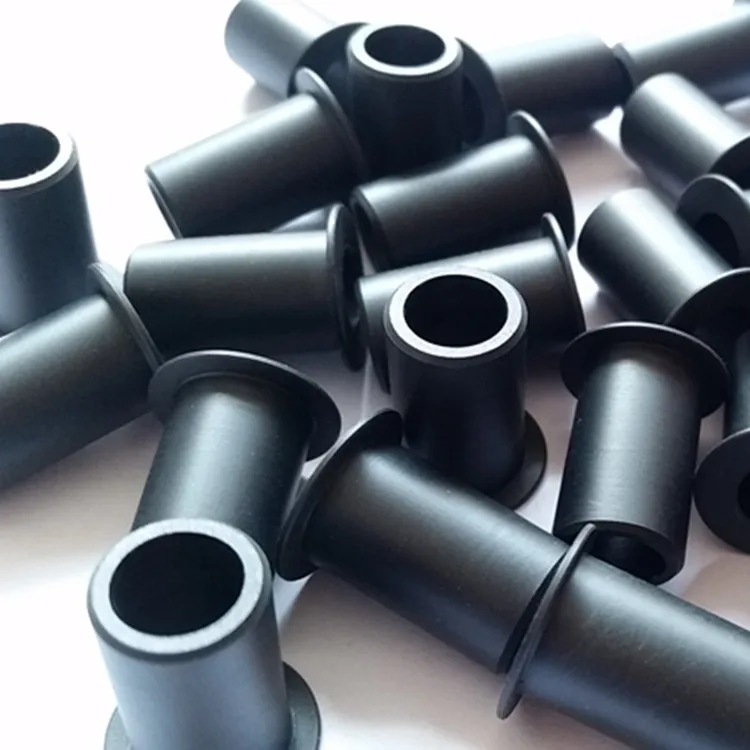 custom Plastic Nylon bearing sleeves shoulder bushing flange bearing bushing