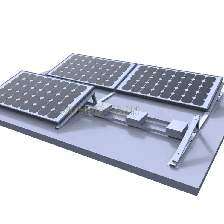 Easy Installation Solar Flat Roof Pv Brackets Fixed Ballast Flat Roof Solar Pv Panel Mounting/Mounts System Solar Mounting
