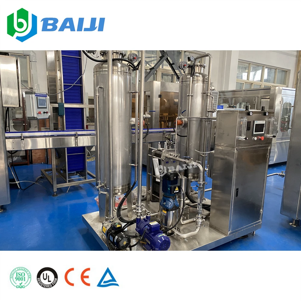 Complete automatic CO2 mixer carbonated beverage soft drink manufacturing making mixing plant machine